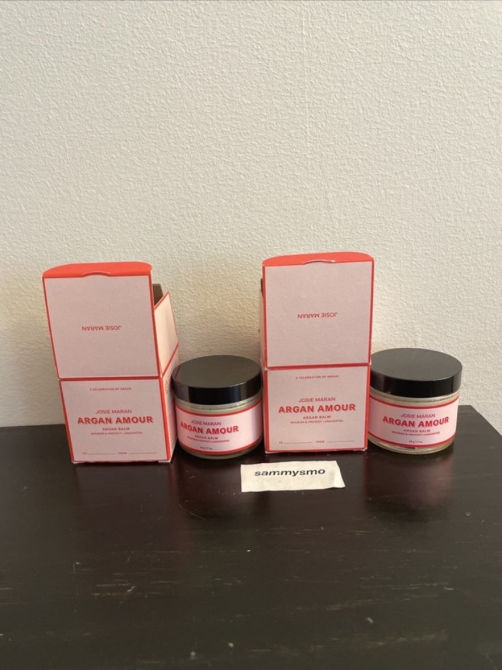 Josie Maran Argan Amour Balm, Nourish & Protect Balm, Unscented, x2 SEE DESCRIPT